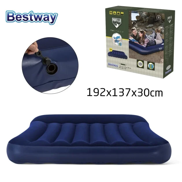 Bestway Matelas Gonflable Camping 2 Places - Oreiller Intégré